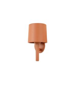 Sage Dale Wall Sconce Mounted On A Plain Wall - Terracotta
