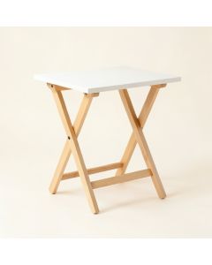 Hazel Bridge Compact Balcony Table - White (synthetic illustration; no displayed measurements)