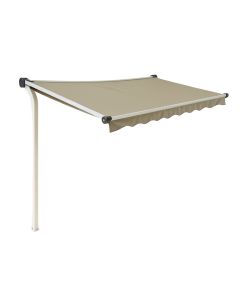 Motorized 12 Ft. W X 10 Ft. D Fabric Retractable Standard Patio Awning