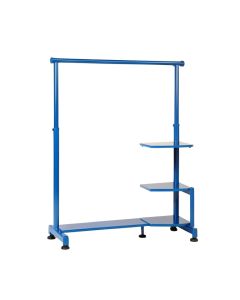 Maple Arc Empty Garment Rack - Blue (synthetic illustration; no displayed measurements)