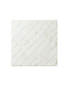 Ridge Bend Uninstalled Square Decorative Tile - White