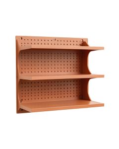 Olive Canyon Empty Wall-Mounted Tool Organizer Panel - Terracotta (synthetic illustration; no displayed measurements)