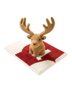 Hok Reindeer Welcome 30 '' 18 '' X Non-Slip Outdoor Door Mat
