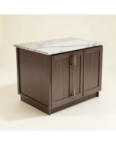 Moser Kitchen Island With Faux Marble Top (synthetic illustration; no displayed measurements)