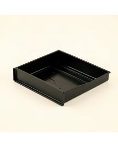 Heath Crossing Empty Under-Desk Cable Tray - Black (synthetic illustration; no displayed measurements)