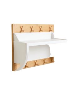 Spruce Dale Wall-Mounted Entryway Organizer Shelf - White (synthetic illustration; no displayed measurements)