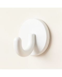 Shore Crest Wall-Mounted Robe Hook - White (synthetic illustration; no displayed measurements)