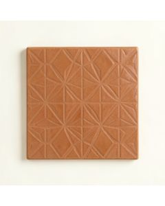 Meadow Brook Uninstalled Square Decorative Tile - Terracotta (synthetic illustration; no displayed measurements)