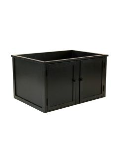 Cove Edge Empty Furniture-Style Litter Enclosure - Black (synthetic illustration; no displayed measurements)