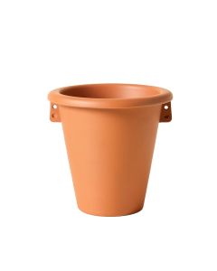 Bay Bluff Empty Railing Planter With Integral Brackets - Terracotta