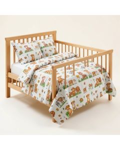Simpkins Barnyard Farm Baby 9 Piece Crib Bedding Set (synthetic illustration; no displayed measurements)
