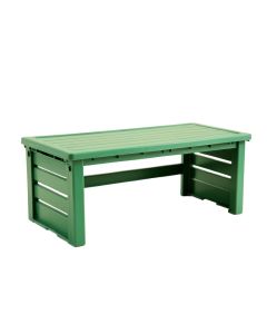 Clay Dale Narrow Outdoor Storage Bench - Green (synthetic illustration; no displayed measurements)