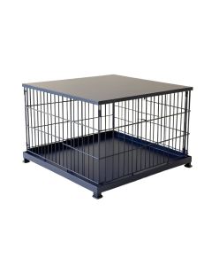 Fern Canyon Empty Furniture-Style Pet Crate - Navy