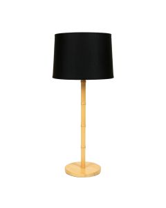 Willow Dale Floor Lamp With A Plain Fabric Shade - Black