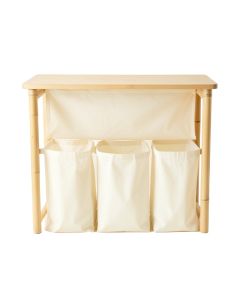 Alder Bend Laundry Sorting Station With Plain Removable Bags - Cream (synthetic illustration; no displayed measurements)