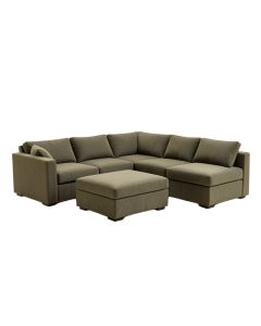 Amira 105.9 '' Wide Reversible Modular Corner Sectional With Ottoman