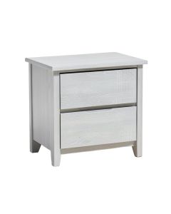 Fred 2 - Drawer Solid Wood Nightstand In Light Gray (synthetic illustration; no displayed measurements)