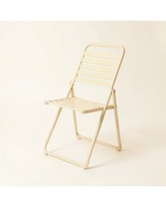 Rowan Canyon Folding Outdoor Chair - Ivory (synthetic illustration; no displayed measurements)