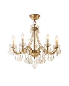 Zak 5 - Light Shaded Classic / Traditional Chandelier