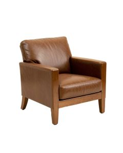 Faux Leather Armchair (synthetic illustration; no displayed measurements)
