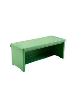 Ridge Bend Narrow Outdoor Storage Bench - Green (synthetic illustration; no displayed measurements)