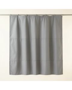 Cliff Crest Shower Curtain Hanging Flat From A Plain Rod - Gray (synthetic illustration; no displayed measurements)