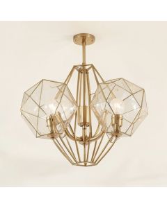 Kanesha 6 - Light Unique / Statement Geometric Chandelier (synthetic illustration; no displayed measurements)