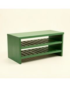 Pine Bluff Shoe Storage Bench - Green (synthetic illustration; no displayed measurements)
