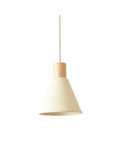 Dawn Dale Pendant Light Suspended From One Plain Cable - Cream