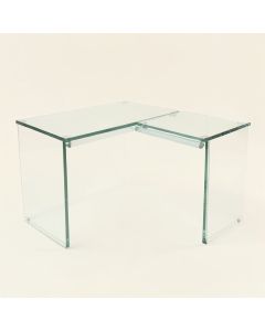 Adeleen Glass L-Shape Desk (synthetic illustration; no displayed measurements)