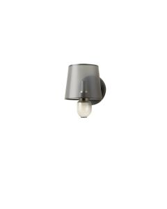 Cove Crest Wall Sconce Mounted On A Plain Wall - Gray