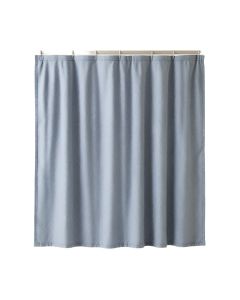 Ash Canyon Shower Curtain Hanging Flat From A Plain Rod - Blue (synthetic illustration; no displayed measurements)