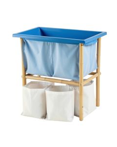 Lake Crest Laundry Sorting Station With Plain Removable Bags - Blue