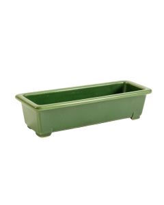 Alder Brook Empty Railing Planter With Integral Brackets - Green (synthetic illustration; no displayed measurements)