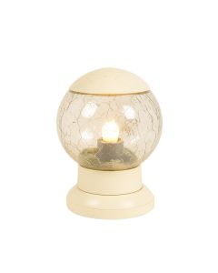 Fairy Solar Powered Led Outdoor Garden Light With Crackled Glass Globe