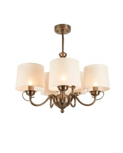 Burton 5 - Light Shaded Drum Chandelier (synthetic illustration; no displayed measurements)