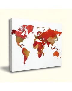 World Map Painting Print On Wrapped Canvas (synthetic illustration; no displayed measurements)