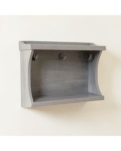 Rowan Arc Wall-Mounted Entryway Organizer Shelf - Gray (synthetic illustration; no displayed measurements)