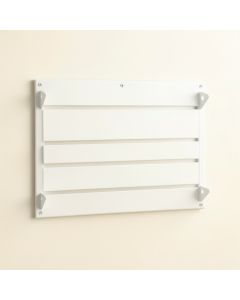 Cedar Brook Empty Wall-Mounted Tool Organizer Panel - White (synthetic illustration; no displayed measurements)