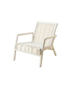 Linden Arc Outdoor Lounge Chair - White (synthetic illustration; no displayed measurements)