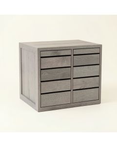 Oak Bluff Small-Parts Storage Drawer Cabinet - Gray (synthetic illustration; no displayed measurements)