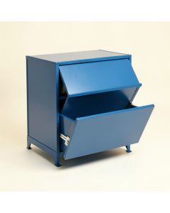 Hazel Bend Freestanding Pull-Out Hamper Cabinet - Blue (synthetic illustration; no displayed measurements)