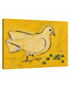 The Pigeon With Green Peas By Pablo Picasso Painting Print On Wrapped Canvas