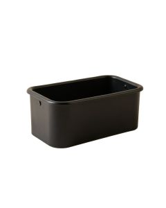 Stone Crest Empty Railing Planter With Integral Brackets - Black