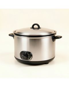 Crock-Pot 5 Qt . Smudgeproof Round Manual Slow Cooker Silver (synthetic illustration; no displayed measurements)