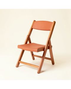 Reed Crest Folding Outdoor Chair - Terracotta (synthetic illustration; no displayed measurements)