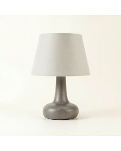 Hill Crossing Table Lamp With A Plain Fabric Shade - Gray (synthetic illustration; no displayed measurements)
