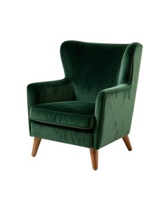 Lenka 27 '' Wide Velvet Wingback Chair (synthetic illustration; no displayed measurements)
