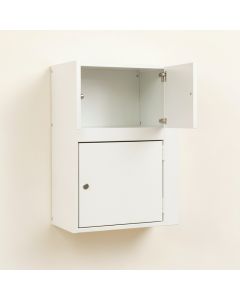 Brook Edge Wall-Mounted Entry Cabinet - White (synthetic illustration; no displayed measurements)