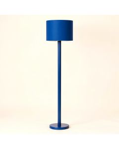 Olive Dale Floor Lamp With A Plain Fabric Shade - Blue (synthetic illustration; no displayed measurements)